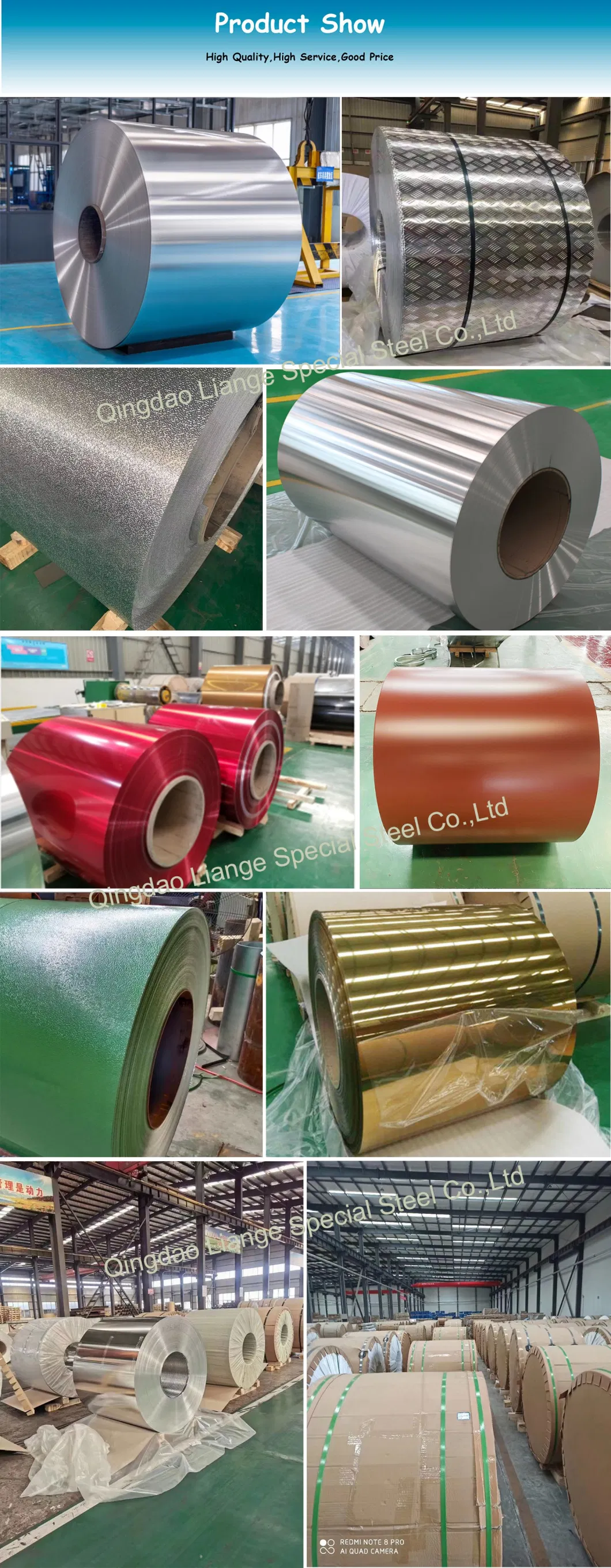 Al1060 a 1060 En1060 Grade PE Pre-Painted PVDF Prepainted Pure Aluminum Coil